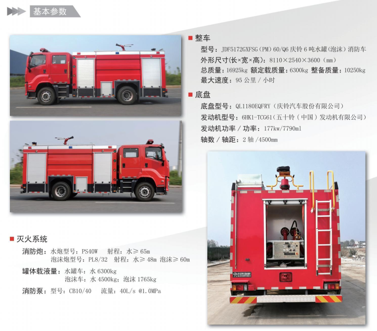 五十鈴6噸泡沫消防車，國產(chǎn)中型消防車之驕子